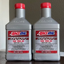 (2 Quarts) AMSOIL Synthetic Motor Oil 10W-40 10w40 RZR X3 ATV UTV