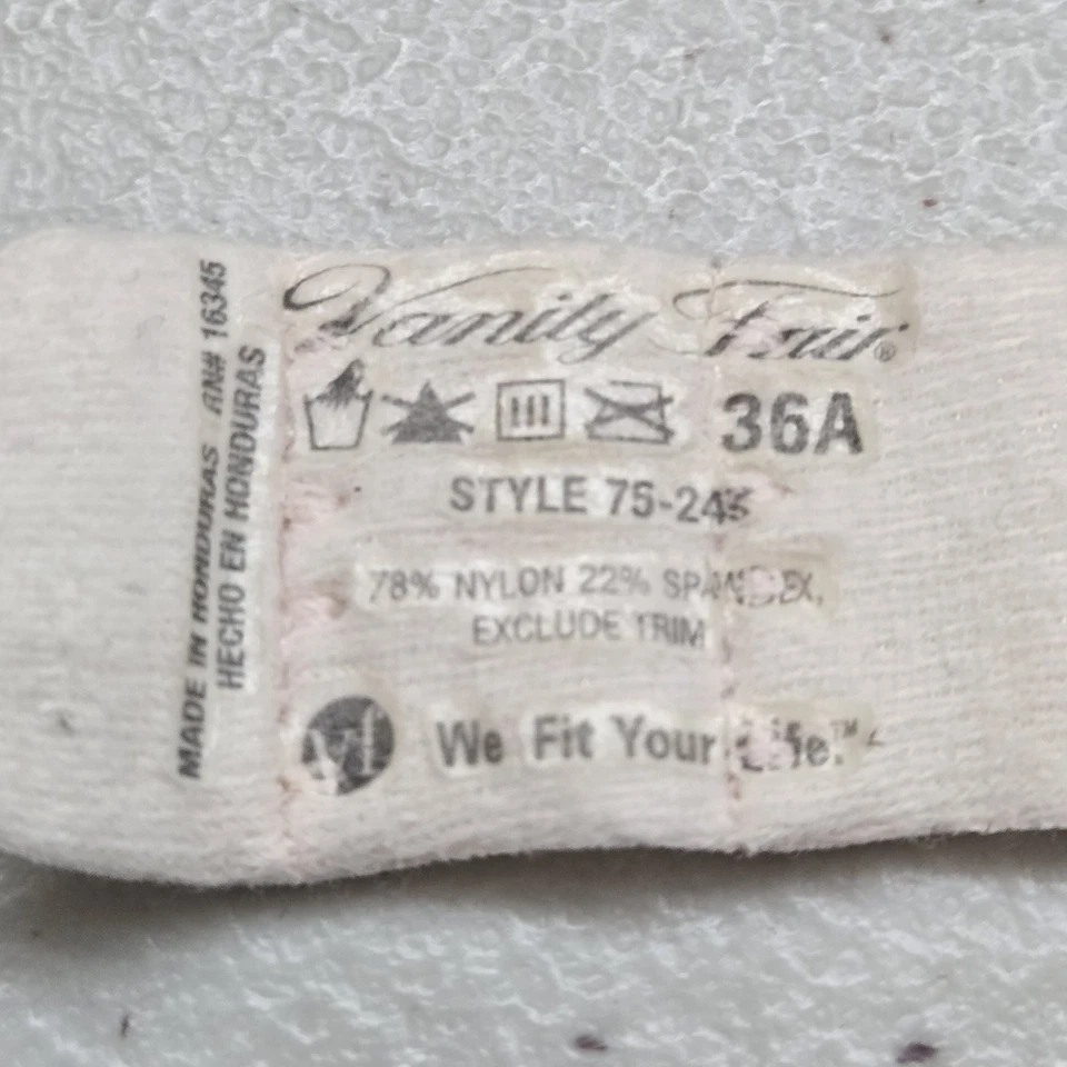 Sujetador Vanity Fair para mujer 36A camiseta rosa con aros correa de malla forrada de espuma Foto 4 de 4