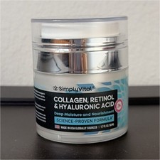 SimplyVital Collagen Retinol Hyaluronic Acid Face Moisturizer Cream 1.7 fl oz