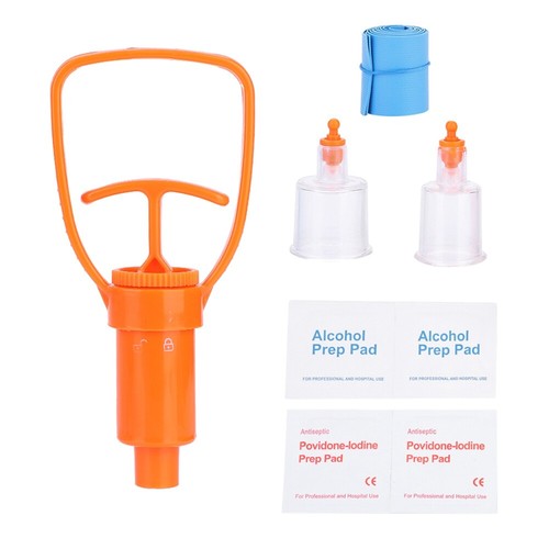 Snake Bite Kit Bee Sting Emergency First Aid Venom Extractor Suction Pump Tool - Picture 4 of 12