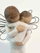 Willow Tree Angel's Embrace Holding Baby, Sculpted Hand-Painted Resin Figure