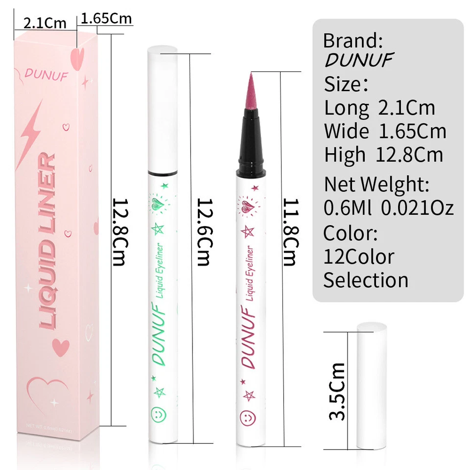 Christmas Special 12-Color Liquid Eyeliner - Waterproof,Quick-Dry,Smudge-Proof - Image 3 of 4