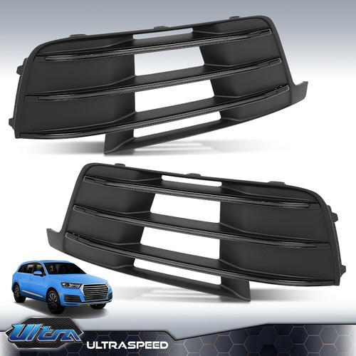 For Audi Q7 S-Line 2016-2019 Front Bumper Lower Grille Fog Light Grill Covers - Picture 2 of 12