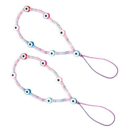 2 Pcs Wrist Strap Accessory -Slip Rope Beaded Lanyard - 第 5/12 張圖片
