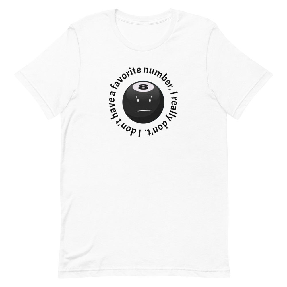 BFDI Battle For Dream Island 8 Ball T-Shirt White Gray Red Pink Blue Green