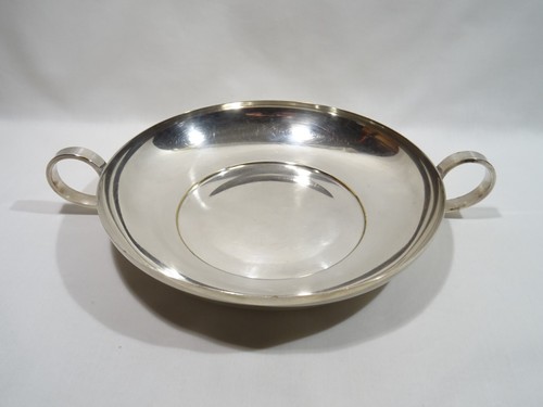 Antica Coppa Piatto ST MEDARD Metallo Argento Art Deco Silver Metallo Piatto - Picture 11 of 12