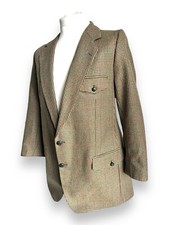 Rare Vintage Magee Women’s Tweed Blazer - Earth Tone Check Wool Jacket 44