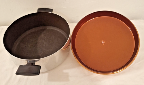 NICE Vintage MCM West Bend Copper Top 5 Quart Aluminum Stock Pot USA - Picture 7 of 16