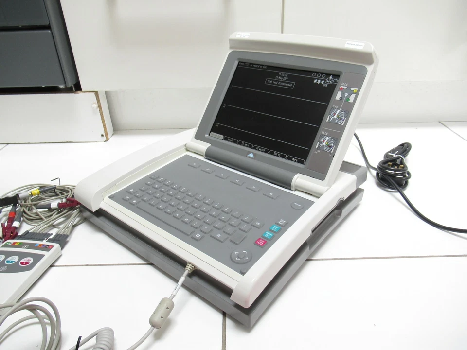 MÁQUINA IMPRESORA IMPRESORA MONITOR ELECTROCARDIOGRAFO DE PACIENTES GE MAC 5500 PACIENTES ECG/EKG Foto 3 de 4