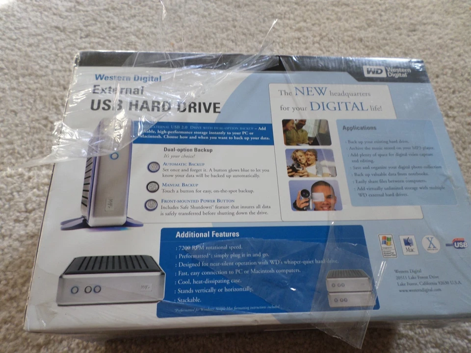 Western Digital Dual-Option 80GB External 7200RPM (WDXUB800BBNN) HDD - Image 3 of 4