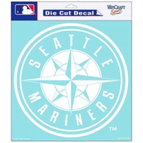 SEATTLE MARINERS 18"x18" DIE CUT DECAL ~ Cornhole White Wincraft - Picture 1 of 1