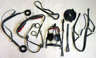 New Black Leather Pony Driving Horse Harness Complete Red Browband w Studs