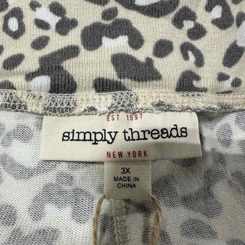Simply Threads Super Soft Animal Print Lounge Jogger, Women's Size 3X - Tan - 第 8/9 張圖片
