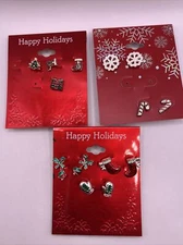 Holiday Earrings: Kohls Christmas Stud Earrings 6 Pairs
