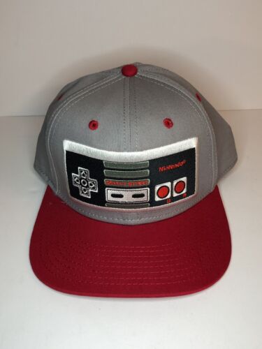 Nintendo NES Retro Video Game Controller Snapback Baseball Hat Cap One-Size  Gray