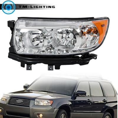 For 2006 2007 2008 Subaru Forester Left Side Headlight Chrome Halogen 84001SA471