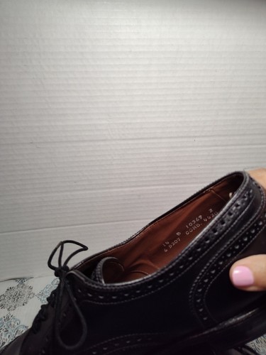 Allen Edmonds SANFORD Negro Puntera Derby Bluchers 5207 Hombres Zapatos de Cuero 14 B - Imagen 6 de 12