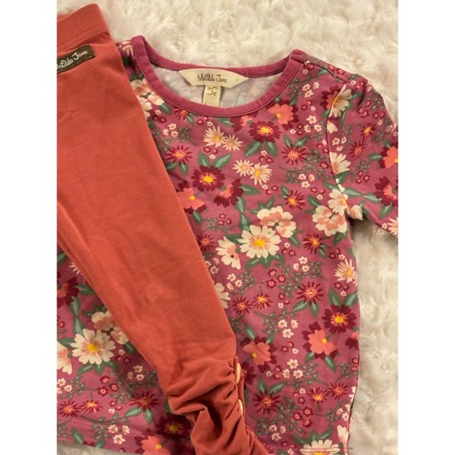 Matilda Jane Zip Hoodie Floral Ruffle Sleeve Top Button Leggings LOT 2 EUC - Picture 15 of 24