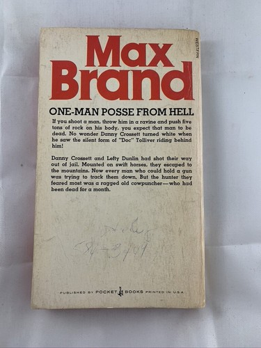 Hunted Riders by Max Brand Western paperback - Picture 2 of 3