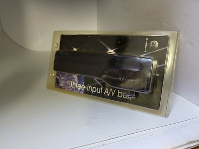 BLUE  AV AUDIO VIDEO 3 PORT SYSTEM SELECTOR SPLITTER PS3 XBOX GAMECUBE #S43