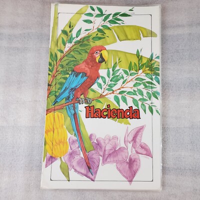 Vintage Hacienda Del Sol California Restaurant Menu Parrot Tequila Liquor  Retro
