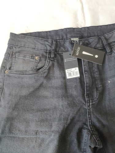Men's W34 Urban Classics Slim Leg Jean's Black Washed - Picture 4 of 8
