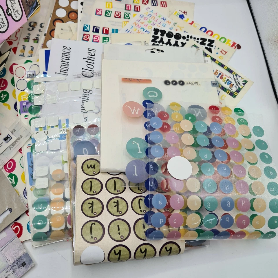 Lot Stickers Numbers Letter w/holder - Image 3 of 4