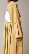 Celine By Phoebe Philo Soft Suede Leather Trench Coat