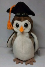 TY Beanie Babies Wise The Owl 1998 Mint W/Tag+Errors