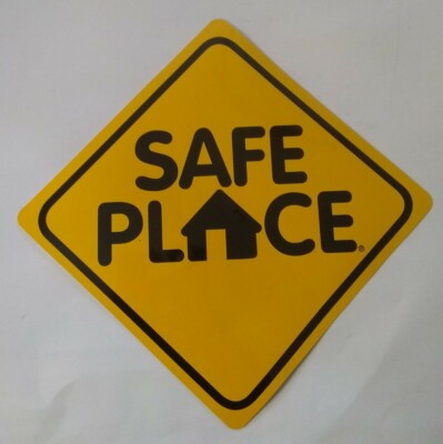 Safe Place Home Removable Double-sided Indoor/Outdoor Window Sticker Decor 