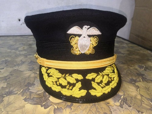 WW2 REPLICA SPANISH AMERICAN WAR PERIOD REAR ADMIRAL VISOR EMBROIDERY CAP HATS  - Picture 5 of 6