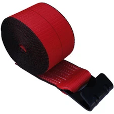 (10) 4"x30' Winch Straps RED w/ Flat Hook Flatbed Truck Trailer Tie Down Strap