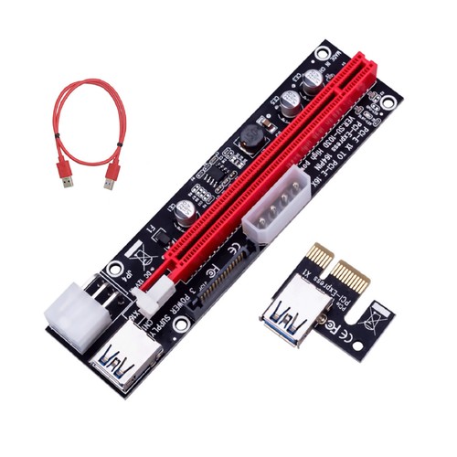 PCI-E 1x to 16x USB3.0 GPU Riser Extender Adapter Card Board Cable - Afbeelding 5 van 8