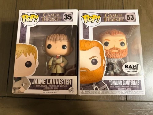 Game of Thrones Funko Pops - Jaime Lannister #35 & Tormund Giantsbane #53