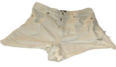 Express Size 14 White Mom Super High Rise Distressed Cut Off Shorts