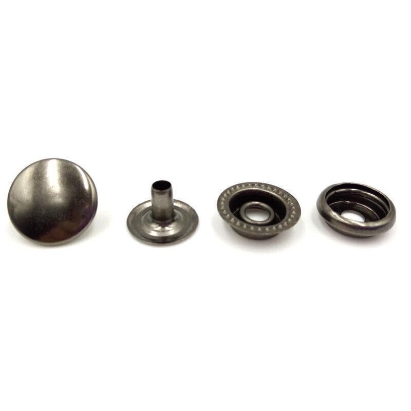 Stainless Steel Metal Snap Fastener Button Kit 70Set 5/8