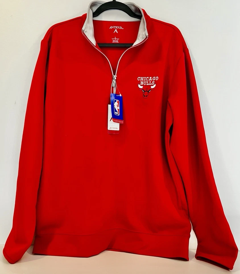 Pullover Chicago Bulls Antigua 1/4 Cremallera Talla L Foto 2 de 4
