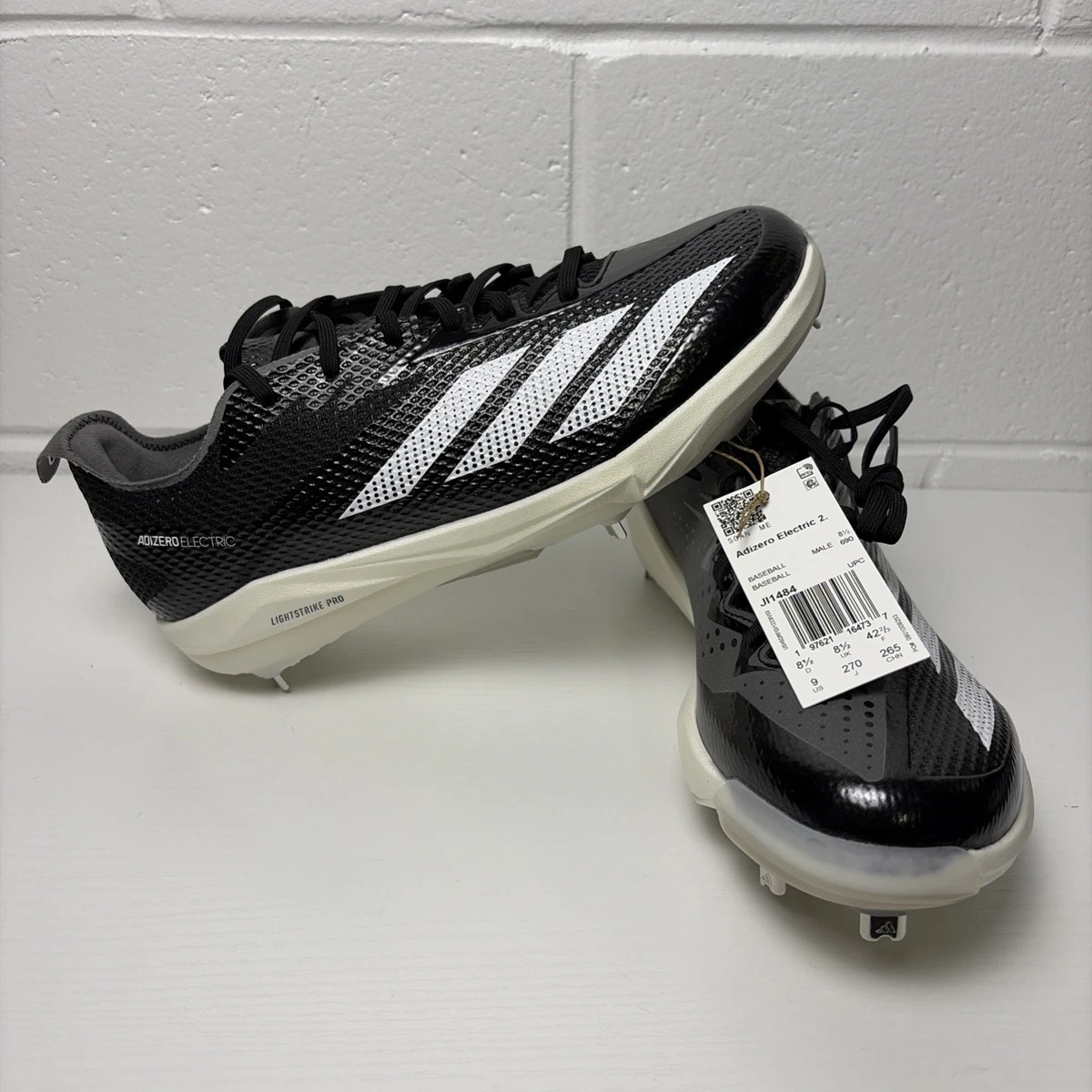 Adidas Adizero Electric+ Black Baseball Cleats Grambling State Men\'s Sz 7 New Adizero Electric 2.0 TPU TD – Sports Basement main image 3