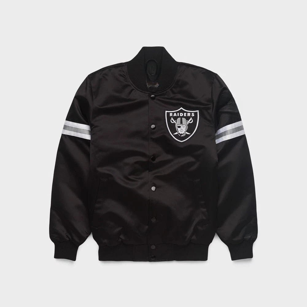 LAS VEGAS RAIDERS | Varsity Bomber Jacket | NFL Satin jacket for men and women |