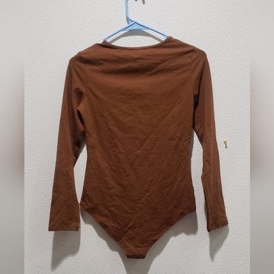Linmon long sleeved brown bodysuit size small