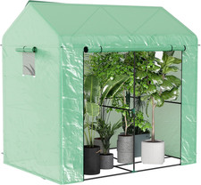 Serra Da Giardino a Casetta a 2 Sezioni, Serra per Orto Con Porta E Finestre Avv