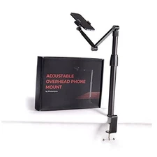  Adjustable Phone Tablet Stand with Clamp - Hands Free Photo Scan Phone Stand