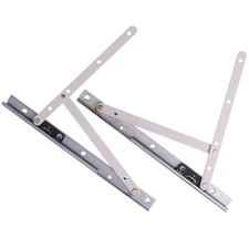 10" Casement Window Hinges 2 Pack Stainless Steel Adjustable Friction Stay