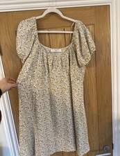Primark Floral Puff Sleeve Dress Size XXL Knee Length Summer Dress