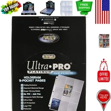 Platinum Series 9-Pocket Card Sleeves - 100 Pages for Safe Collectible Storage