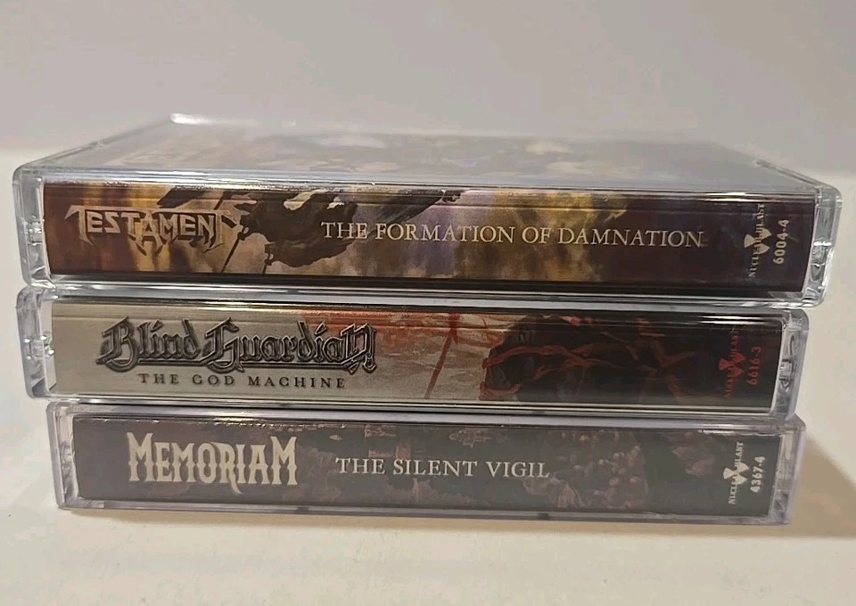 3 Cassette Tape Lot Death/Thrash/Power Metal - Testament Blind Guardian Memoriam - Image 2 of 4