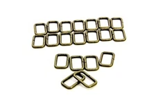 FAMILY TOOL Square Rings (Small Rings), 15 x 7mm, 2.2mm Wire Diameter, Antique G
