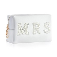 Bride Patch MRS Letter Makeup Bag for Women Bridesmaid Engagement Gift for He...