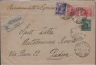 ZNV_283 - Richly franked 1945 RSI cover from PADOVA to ROMA