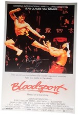 Bolo Yeung Signed Bloodsport 24x36 Poster w Chong Li Exact Proof